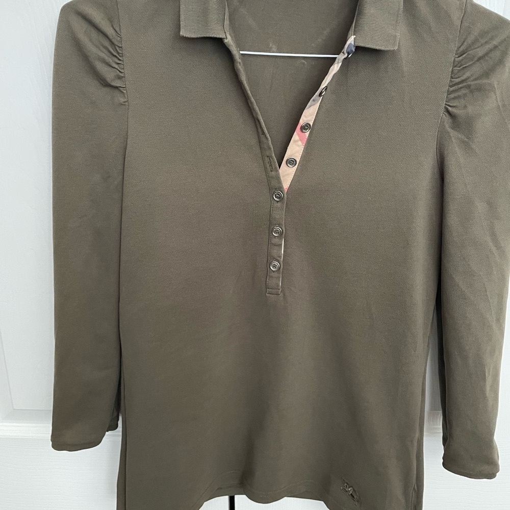 Burberry Brit olive green top